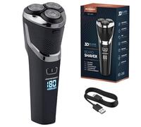 Berdsen Maquinilla de afeitar eléctrica rotativa para hombre, color negro