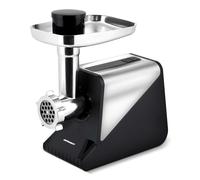 Berdsen Picadora de carne eléctrica con accesorios, accesorio para salchichas, discos perforados, trituradora, 800/2000 W, color negro y plateado