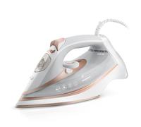 Berdsen Plancha de vapor, 3000 W, 10 en 1, con suela de cerámica, depósito de agua de 360 ml, doble golpe de vapor, color blanco