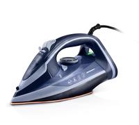 Berdsen Plancha de vapor, 3000 W, 9 en 1, con suela de cerámica, depósito de agua de 350 ml, doble golpe de vapor, color azul