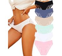 BeReady Bragas Mujer Bragas Sin Costuras Mujer Encaje Invisibles Braguitas Brasileñas Sin Costuras Suaves Transpirables Ropa Interior Paquete de 6