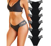 BeReady Bragas Mujer Bragas Sin Costuras Mujer Invisibles Encaje Braguitas Brasileñas Ropa Interior Sin Costuras Paquete de 6