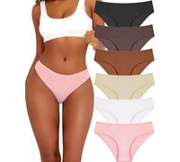 BeReady Pack de 6 calzoncillos elásticos de algodón para mujer, ropa interior cómoda, ropa interior de algodón, ropa interior transpirable, paquete múltiple S-XL, A-6er, S