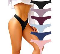 BeReady Pack de 6 tangas de hilo para mujer, conjunto de ropa interior de algodón, ropa interior sexy para mujer, bragas sexy para mujer, lencería tanga braguitas, multipack S-XL, S