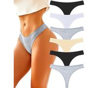 BeReady Pack de 6 tangas de hilo para mujer, conjunto de ropa interior de algodón, ropa interior sexy para mujer, bragas sexy para mujer, lencería tanga, pack múltiple S-XL, S