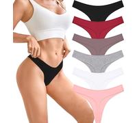 BeReady Pack de 6 Tangas Mujer Algodón - Ropa Interior Suave y Transpirable Sexy para Mujer | Braguitas Diarias Cómodas Que No Marcan (Tallas XS-XL)