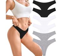 BeReady Pack de 6 Tangas Mujer Algodón - Ropa Interior Suave y Transpirable Sexy para Mujer | Braguitas Diarias Cómodas Que No Marcan (Tallas XS-XL)