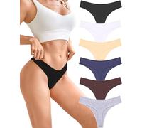 BeReady Pack de 6 Tangas Mujer Algodón - Ropa Interior Suave y Transpirable Sexy para Mujer | Braguitas Diarias Cómodas Que No Marcan (Tallas XS-XL)