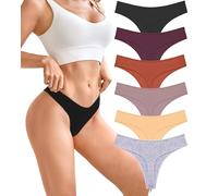 BeReady Pack de 6 Tangas Mujer Algodón - Ropa Interior Suave y Transpirable Sexy para Mujer | Braguitas Diarias Cómodas Que No Marcan (Tallas XS-XL)