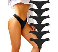 BeReady Pack de 6 Tangas para Mujer, Conjunto de Calzoncillos de Algodón, Ropa Interior Sexy, Lencería de Tanga, Paquete Múltiple S-XL, B-6 Pack De, S