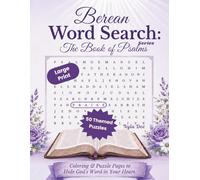 Berean Word Search: The Book of Psalms-50 Large Print Bible Word Search Puzzles with Floral Coloring Pages: Christian Puzzle Book for Adults and ... - Gift - Activity - Brain Games - Memory