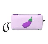 Berenjena Vegetal Fruta, Bolsa de Maquillaje Bolsa de cosméticos Bolsa de artículos de tocador de Viaje portátil Bolsa de Maquillaje