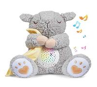 BEREST Recargable Dreamy Sheep, Baby Cry Sensor Mom's Heartbeat Lullabies & Shusher White Noise Machine, Nursery Decor Night Light Projector, Toddler Crib Sleeping Aid, Baby Shower Gifts Portable