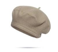 Beret Boina Gruesa de Lana Multicolor, Estilo Artista francés Retro, Lisa, Ideal for Invierno y otoño. for Mujer niña. Perfecta for Caminar al Aire Libre(Khaki)