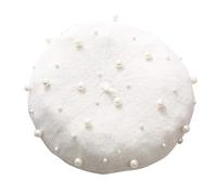 Beret Hat for Women French Style Pearl Beret Hats Ladies Soft Warm Outdoor Vintage Artist Bowler Hats Women Candy Colour Painter Octagonal Hat Clothes Accessories