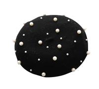 Beret Hat for Women French Style Pearl Beret Hats Ladies Soft Warm Outdoor Vintage Artist Bowler Hats Women Candy Colour Painter Octagonal Hat Clothes Accessories