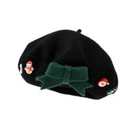 Berets for Women Retro Bow Warm Headgear复古圣诞保暖蝴蝶结贝雷帽女韩系ins时尚百搭显脸小甜美画家帽