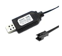 Berfea - Cable de Carga USB de 6 V para baterías LiPo Recargable Pack SM-2 Pines Plug Used on RC Toys Car Tank Trucks Trains Bat