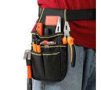 Berfea Cinturón Herramientas, Bolsa Herramientas, Cinturon Portaherramientas de Nylon con Múltiples Bolsillo Pequeña, Resistente, Porta Herramienta Cintura para Electricistas, Carpintero