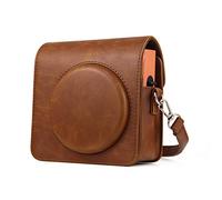 Berfea Funda Protectora para cámara Retro Compatible con Fujifilm Instax Square SQ1 Instant Camera PU Funda de Piel sintética, con Correa Ajustable para el Hombro