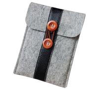 Berfea Funda protectora para lector electrónico de 6 pulgadas, fieltro de lana y detalles de piel auténtica, funda delgada para Kindle/Paperwhite/Kobo/Tolino/Pocketbook/Bookeen/Vivlio/inkbook/BOOX