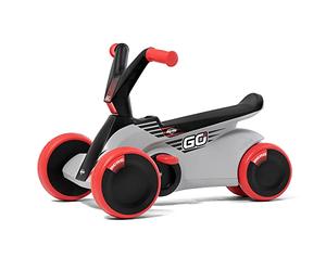 Berg GO² - Coche Antideslizante 2 en 1, tobogán y Rueda para niños, con Pedales Plegables, Juguete para niños a Partir de 10 Meses (SparX Rojo)