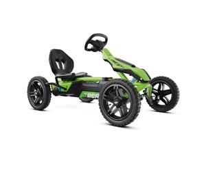 BERG Go-Kart Infantil a Pedales Rally DRT Green con Soundbox, suspensión Todoterreno y Edad Recomendada Desde 4 años | Diseño Deportivo y Aventuras al Aire Libre