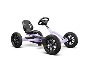 BERG Kart a Pedales Buddy | Morado, 3-8 años, cuadro resistente, asiento regulable, volante regulable