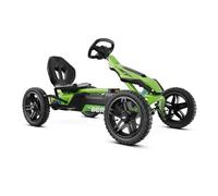 BERG Kart a Pedales Rally DRT | Verde, 4-12 años, cuadro resistente, asiento regulable, volante regulable