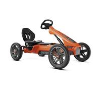 BERG Kart a Pedales Rally NRG | Naranja, 4-12 años, cuadro resistente, asiento regulable, volante regulable