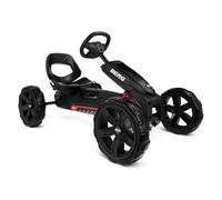 BERG Kart a Pedales Reppy Rebel | Negro, 2-5 años, cuadro resistente, asiento regulable, volante regulable