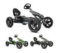 BERG Rally DRT Gokart - Coche de pedales para niños a partir de 4 años, con 3 velocidades, plumas todoterreno, color negro