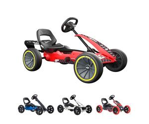 BERG Reppy GP | Coche de Pedales para niños Desde 2,5 años | Soundbox Race con 4 Sonidos | Asiento Ajustable sin Herramientas | Ruedas EVA sin pinchazos | Eje oscilante Estable | Diseño Deportivo