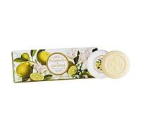 Bergamota de & Gardenia Jabón, redondo 3 ST por 100 g, Jabón artesanal italiano de Fiorentino