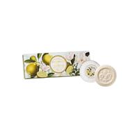 Bergamota de & Gardenia Jabón, redondo 3 ST por 100 g, Jabón artesanal italiano de Fiorentino