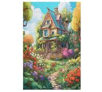 Bergdorfhütte Puzzles 1000 Piezas para Adolescentes Juguete Creativo de Madera Puzzle Familiar Grado de Dificultad Puzles Desafíos 78 × 53 cm