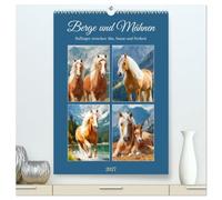 Berge und Mähnen. Haflinger zwischen Alm, Sonne und Freiheit (hochwertiger Premium Wandkalender 2027 DIN A2 hoch), Kunstdruck in Hochglanz: Die sanfte ... Gebirgspferde in schönen Bildern