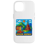 Bergen Noruega Atracciones Turísticas Aventura Viajes Souvenir Carcasa para iPhone 14