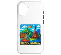Bergen Noruega Atracciones Turísticas Aventura Viajes Souvenir Carcasa para iPhone 16