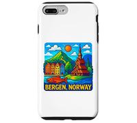 Bergen Noruega Atracciones Turísticas Aventura Viajes Souvenir Carcasa para iPhone 7 Plus/8 Plus