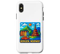 Bergen Noruega Atracciones Turísticas Aventura Viajes Souvenir Carcasa para iPhone X/XS