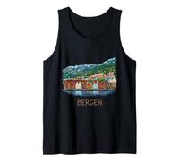 Bergen Noruega - Recuerdo de Viaje de Ciudad Camiseta sin Mangas