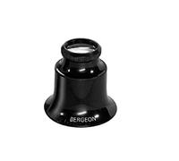 Bergeon 1458-A-15 Watchmakers - Lupa de Doble Lente para Gafas, Aumento de 15x, Color Negro, M