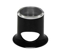 Bergeon 2611-TN 2.8X Watchmaker Loupe Biconvex Air 3 x 1/2, Negro -, Moderno