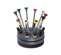 Bergeon 30081-S10 - Juego de 10 destornilladores ergonómicos sobre una base giratoria