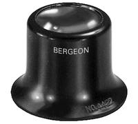 BERGEON 4422 Lupa de relojero, aumento: x 2,5, lente biconvexa, herramienta profesional especial para trabajos de precisión en relojería, color: negro, dioptrías: 16