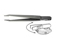 Bergeon 6460-P Pinzas de plástico para batería con abridor de escotilla de batería para relojes, plateado, Moderno