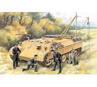 Bergepanther Con German Tanque Crew (4 Figures) 1 :3 5 Plástico Modelo Kit Icm