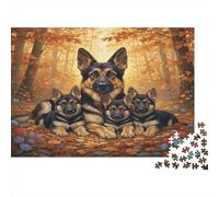 Berger allemand Family 38x26cm/1000pcs Puzzles Adaptés Aux Adultes Et Aux Personnes Âgées De 14 ANS Et Plus