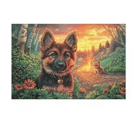 Berger allemand Mignon Puzzle 1000 Piezas Educativo 3D Familiar Créatures cosmiques magiques Rompecabezas para Familia Desafío Intelectual DIY Creativo Decoración Hogar 1000 PCS